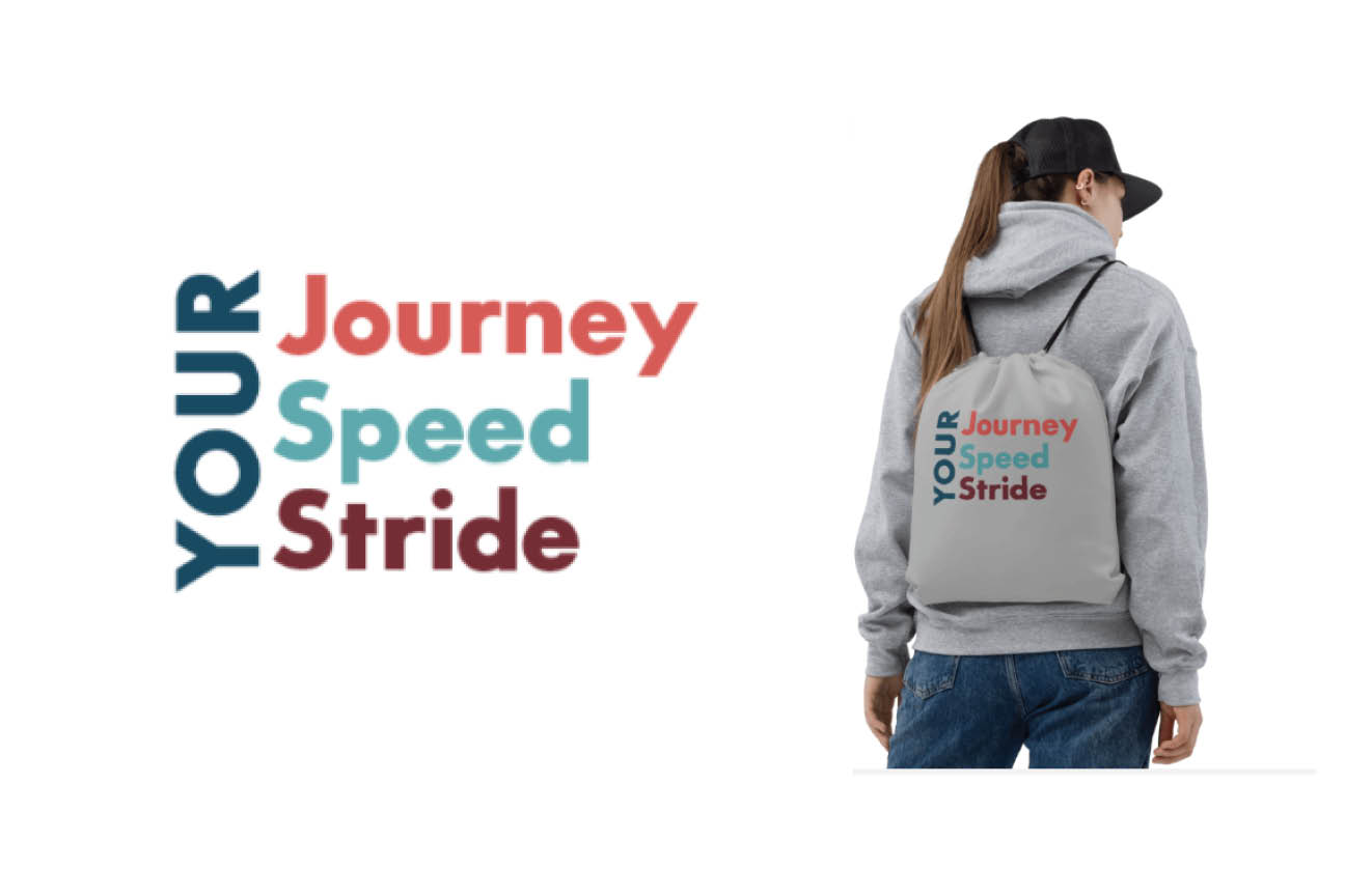 Stride brand identity and bag mockup